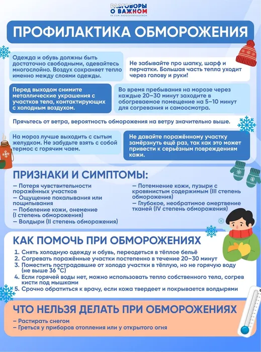 Профилактика обморожения
