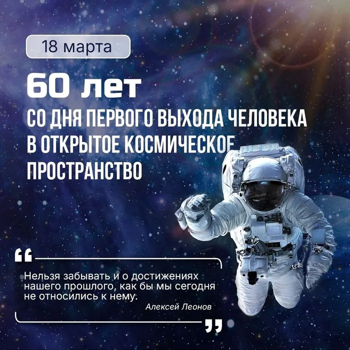 60 лет первого выхода А.А. Леонова в открытый космос